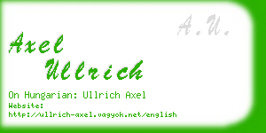 axel ullrich business card
